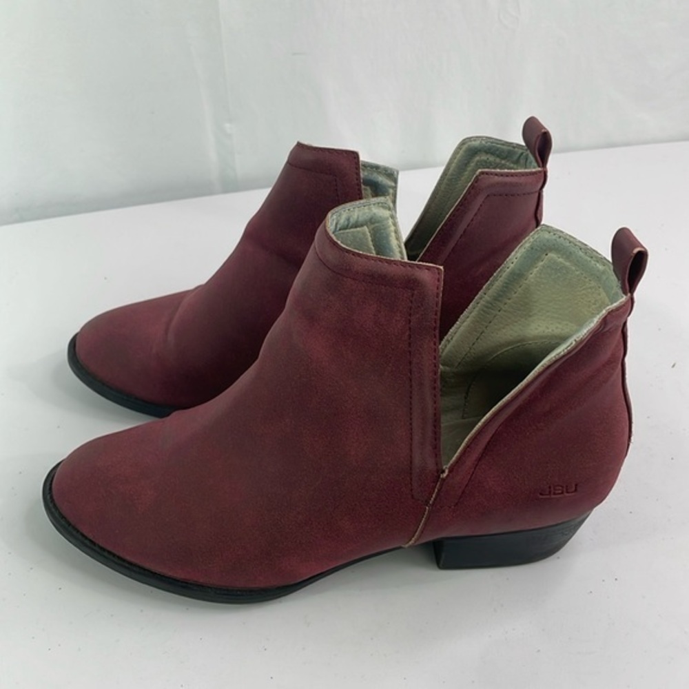JBU red Parker vegan slip on short boots: